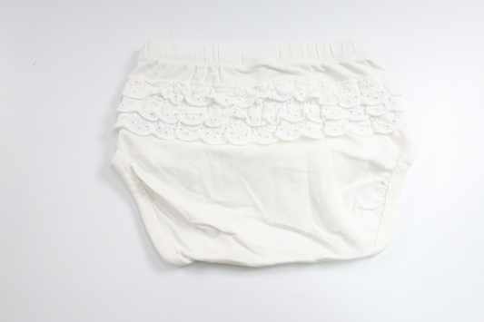 Blöjtrosa med volang från Newbie - Storlek 74/80 - Vit