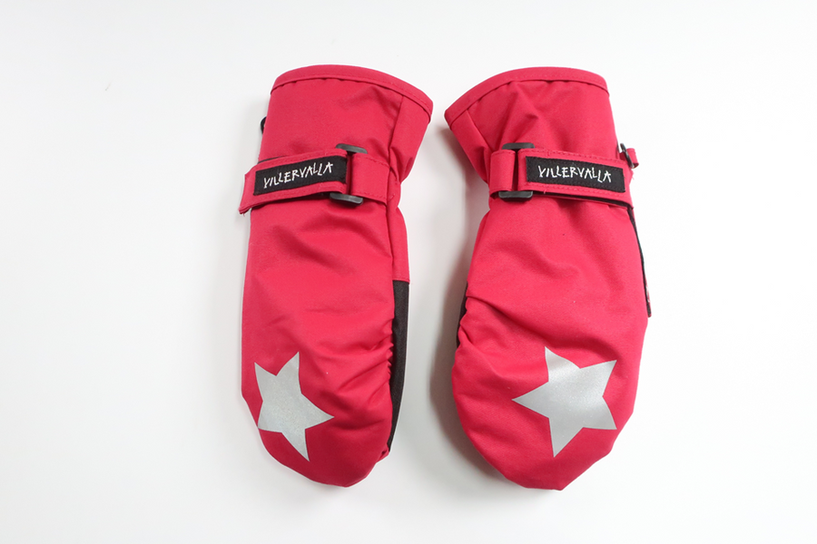 Fleecefodrade vantar från Villervalla - Storlek 86/92 - Röd