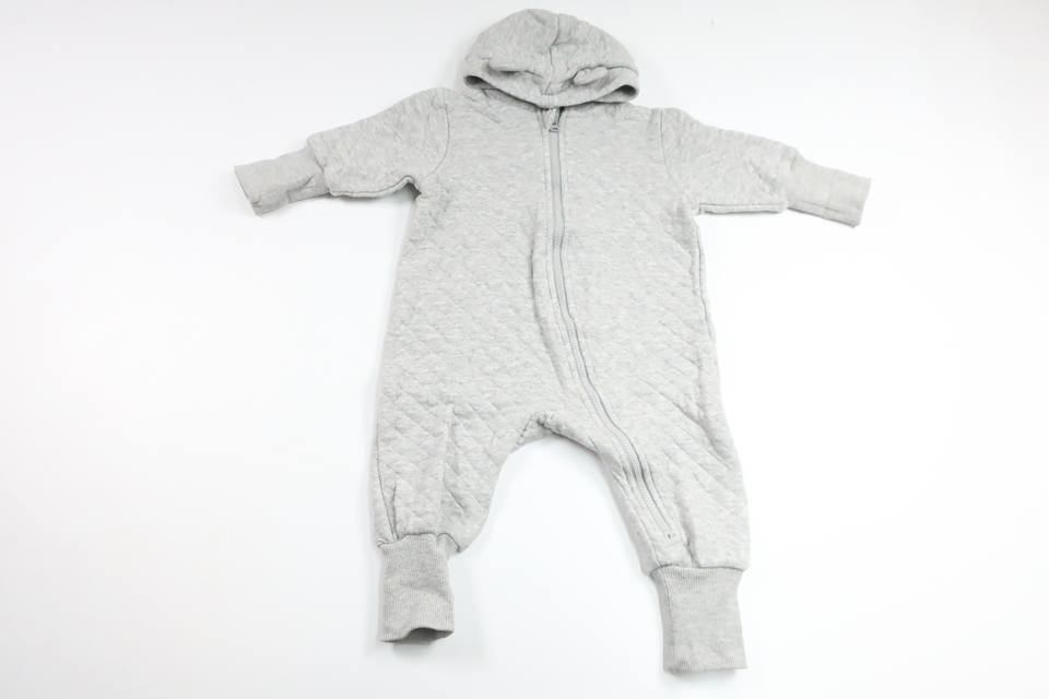 Quiltad overall från My Wear Baby - Storlek 68 - Grå