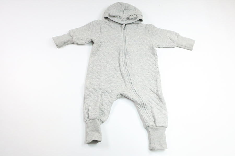 Quiltad overall från My Wear Baby - Storlek 68 - Grå