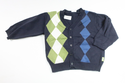 Stickad kofta från FIX by Lindex - Storlek 74 - Marinblå