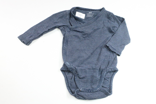 Randig omlottbody från H&M - Storlek 68 - Marinblå