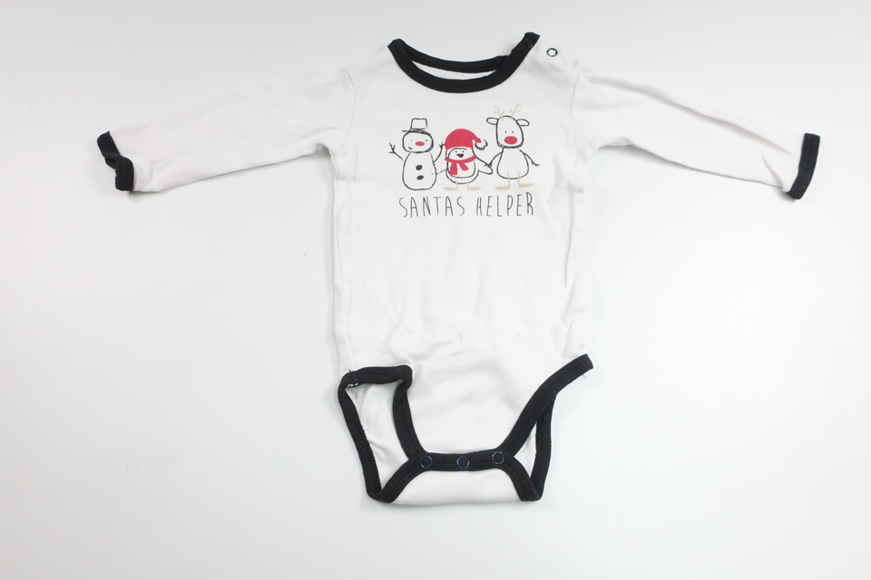 Body med julmotiv från Walking - Storlek 68 - Vit