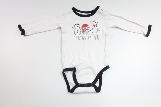 Body med julmotiv från Walking - Storlek 68 - Vit