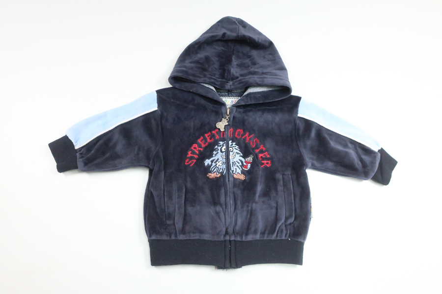 Munkjacka i fleece från Petter & Kajsa - Storlek 68 - Marinblå