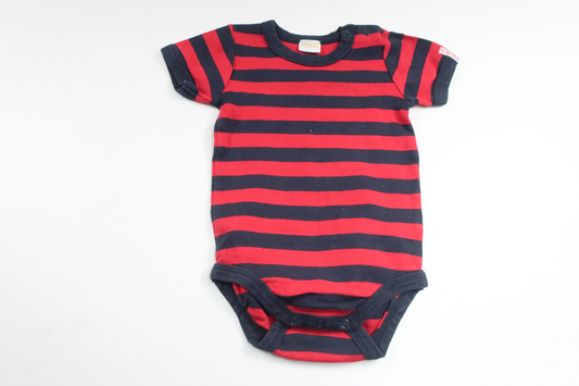 Randig body från Lindex - Storlek 74 - Röd