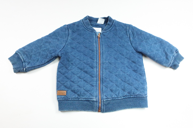 Quiltad jacka i tyg från Lindex - Storlek 74 - Denim