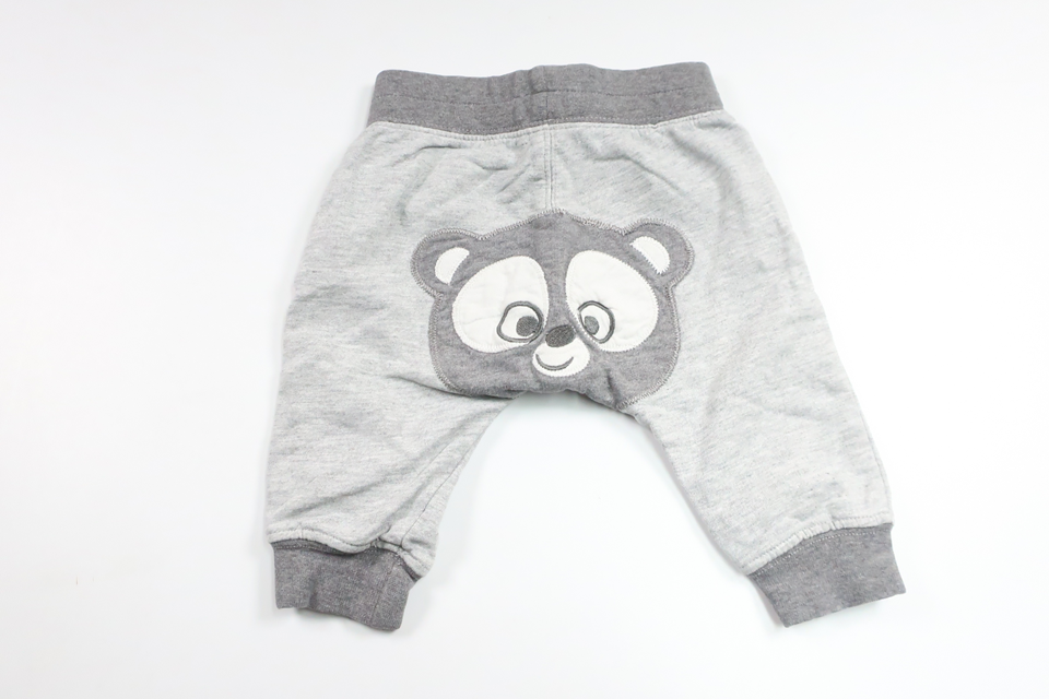 Byxor med nalle från Newbie - Storlek 62 - Grå