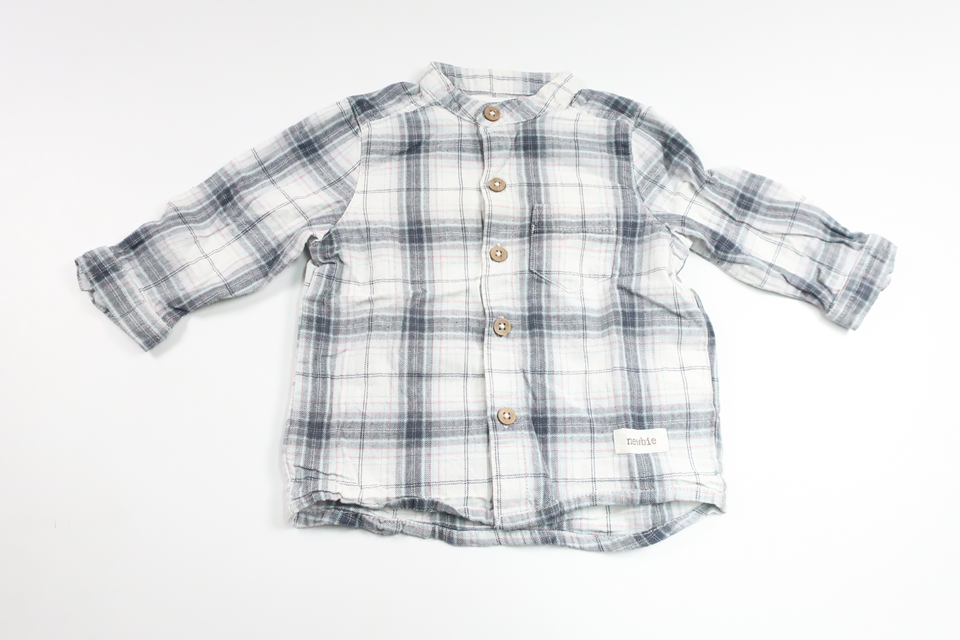 Rutig skjorta från Newbie - Storlek 62 - Blå