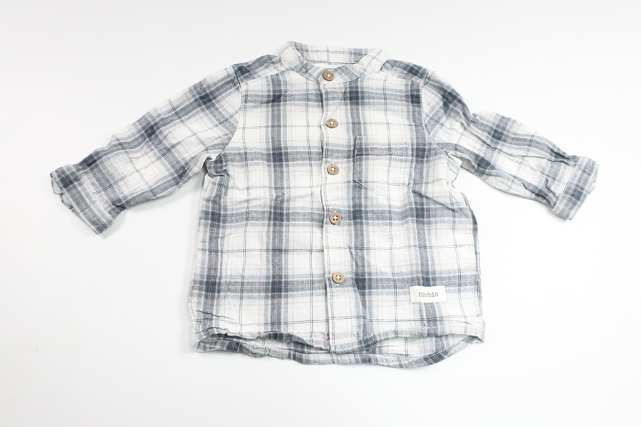 Rutig skjorta från Newbie - Storlek 62 - Blå