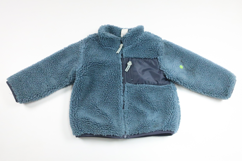 Jacka i teddy från H&M - Storlek 80 - Blå