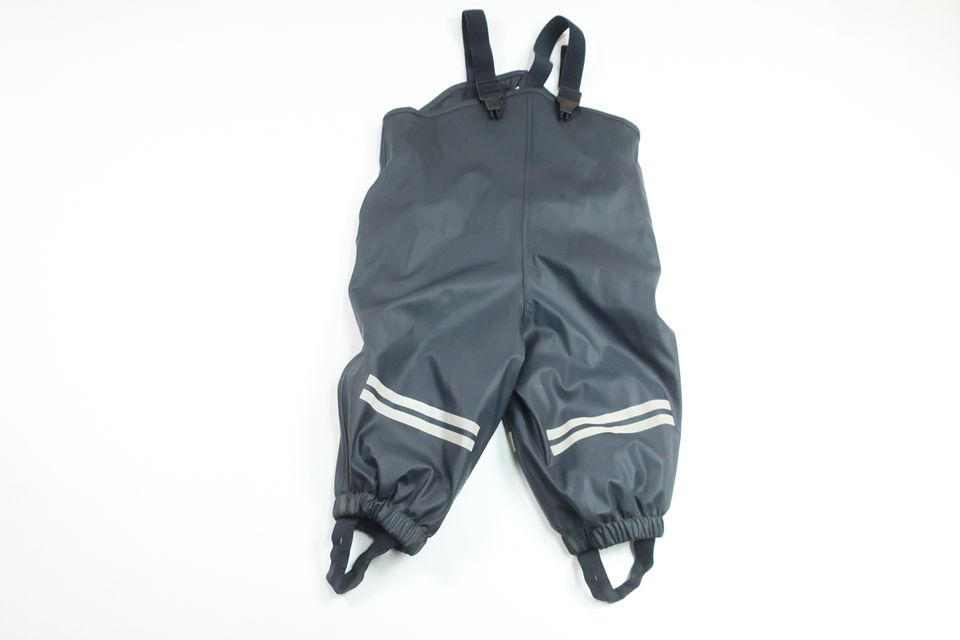 Fleecefodrad regnbyxor från KAXS - Storlek 74/80 - Svart