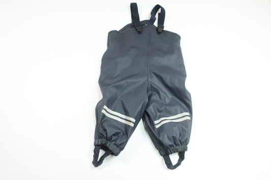 Fleecefodrad regnbyxor från KAXS - Storlek 74/80 - Svart