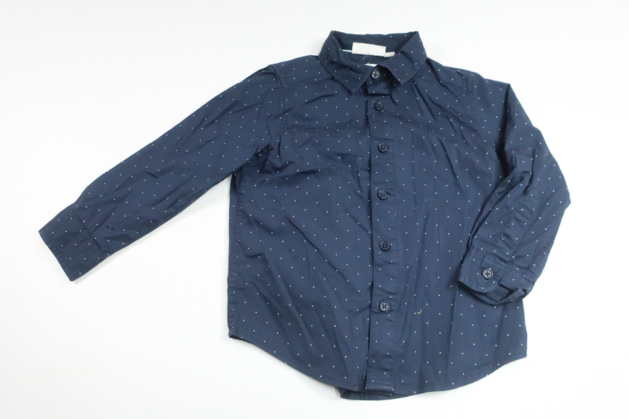 Prickig skjorta från Kappahl - Storlek 86 - Marinblå