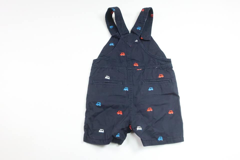 Hängselshorts med bilar från Next - Storlek 74/80 - Marinblå