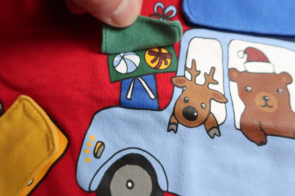 Sweatshirt med julmotiv från H&M - Storlek 80 - Röd