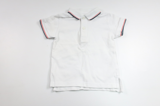 Pikétröja från Next - Storlek 74/80 - Vit