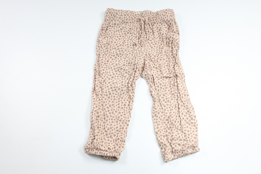 Leopardmönstrad byxor från H&M - Storlek 92 - Beige