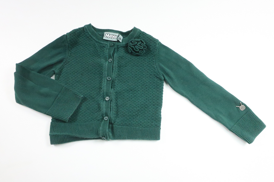 Stickad kofta från Maya - Storlek 98 - Grön
