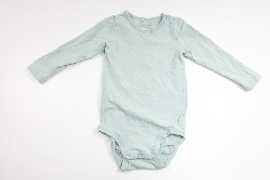 Prickig body från Lindex - Storlek 74 - Blå