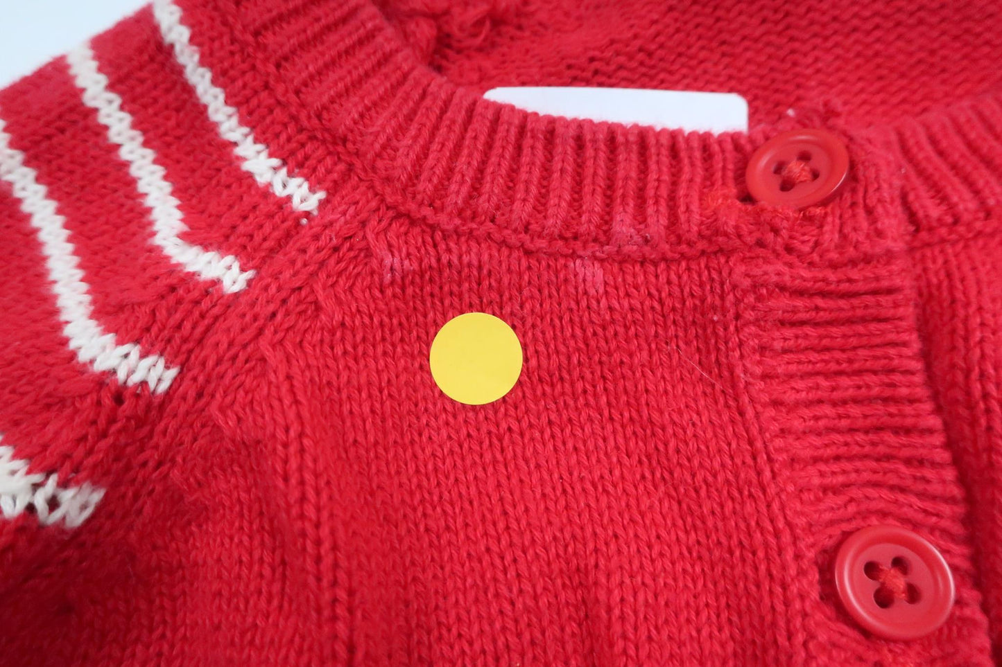 Stickad kofta från Polarn o. Pyret - Storlek 56 - Röd