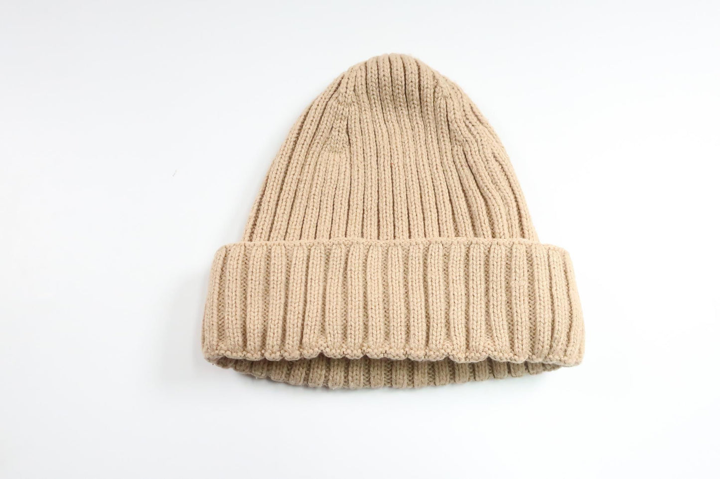 Ribbad mössa från Lager 157 - Storlek 74/80 - Beige