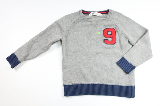 Stickad tröja från H&M - Storlek 98/104 - Grå