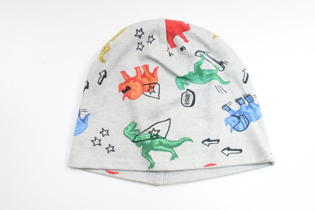 Mössa med dinosaurier från H&M - Storlek 110/128 - Grå