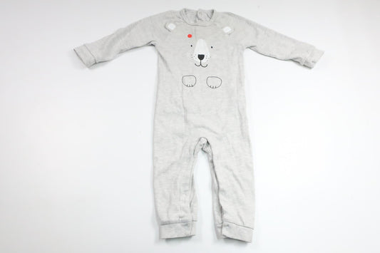 Pyjamas med nalle från Pytteliten - Storlek 74 - Grå