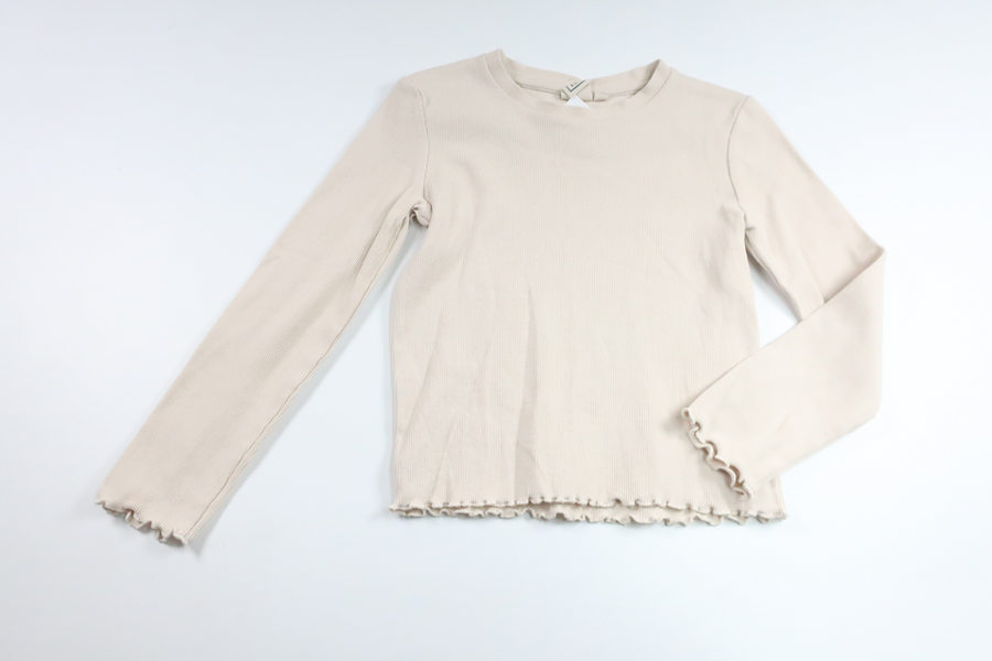 Ribbad tröja från SRNHLT - Storlek 110/116 - Beige