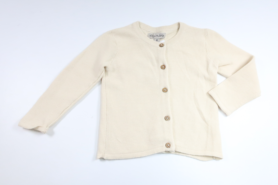 Stickad kofta från Amy & Lucy - Storlek 92 - Beige