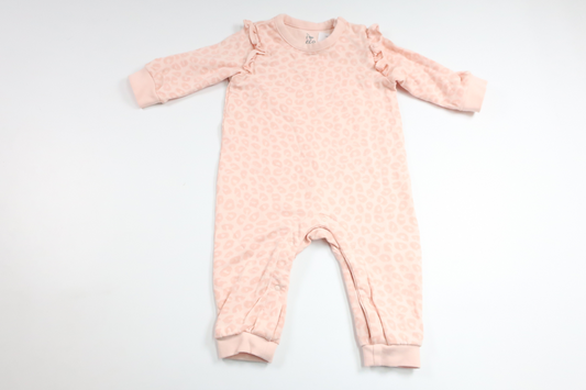 Leopardmönstrad jumpsuit från ICA I Love Eco - Storlek 74 - Rosa