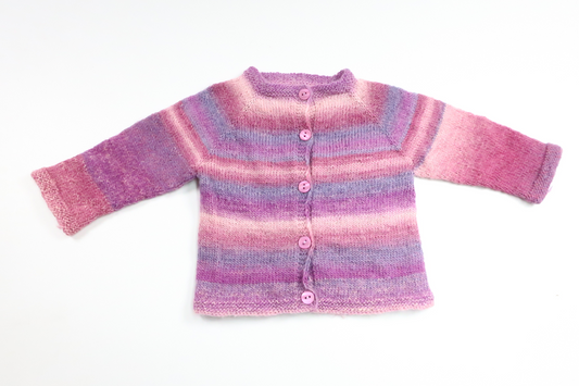 Stickad kofta från Hemstickat - Storlek 68 - Lila
