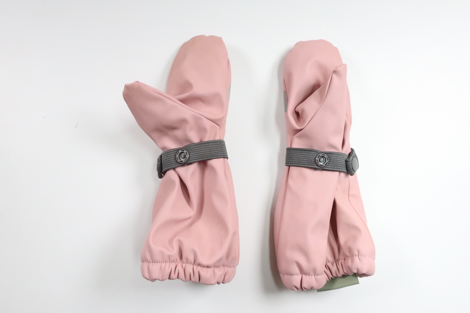 Fleecefodrade regnvantar från Strova - Storlek 86/92 - Rosa