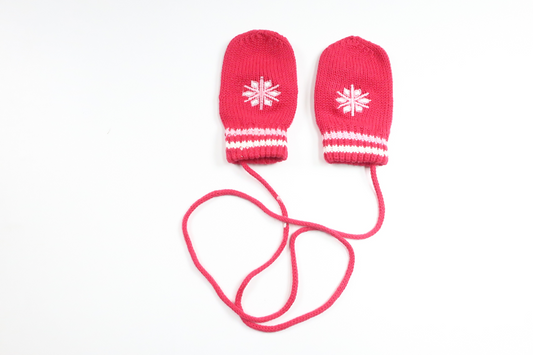 Stickade vantar från Okänt - Storlek 74/80 - Röd