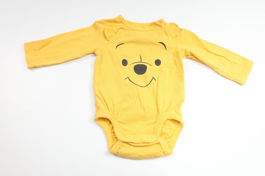 Body med Nalle Puh från H&M - Storlek 56 - Gul