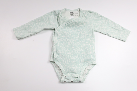 Prickig omlottbody från Lindex - Storlek 50/56 - Blå