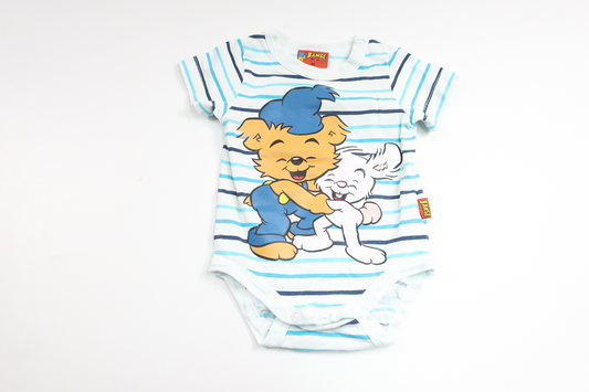 Randig body från Bamse by Lindex - Storlek 56 - Vit