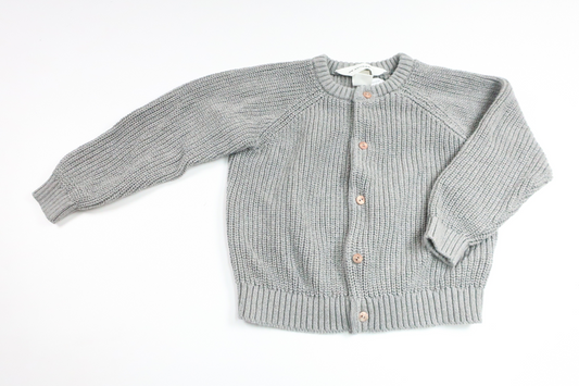 Stickad kofta från H&M - Storlek 98/104 - Grå