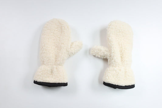 Fleecefodrade teddy vantar från Okänt - Storlek 98/104 - Benvit