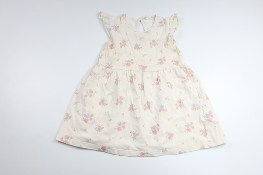 Blommig klänning från H&M - Storlek 92 - Benvit