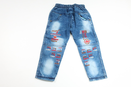 Mjuka jeansbyxor från Okänt - Storlek 86/92 - Denim