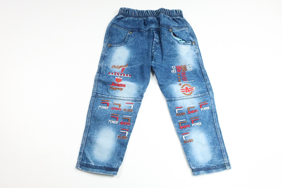 Mjuka jeansbyxor från Okänt - Storlek 86/92 - Denim