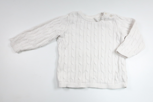 Stickad tröja från H&M - Storlek 80 - Vit