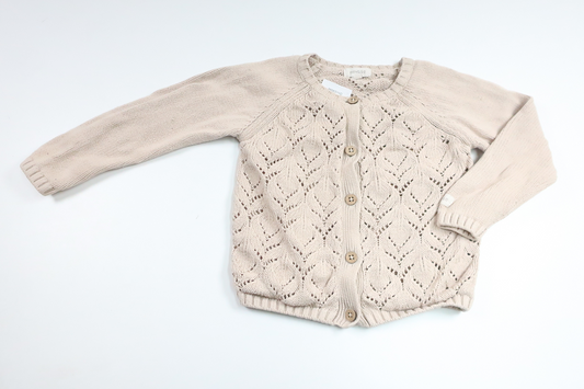 Stickad kofta från Newbie - Storlek 86 - Beige