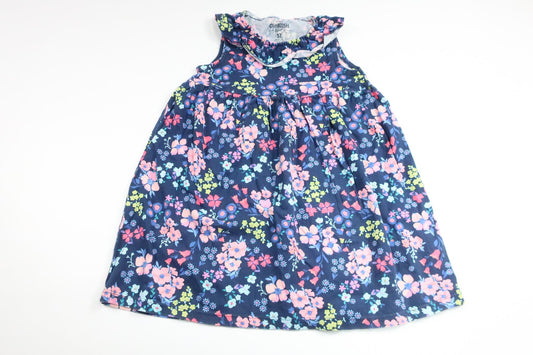 Blommig klänning från OshKosh B'gosh - Storlek 116 - Marinblå