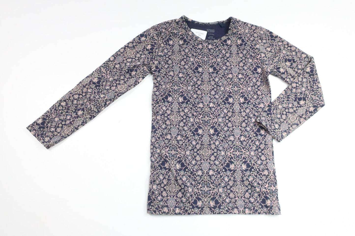 Blommig tröja från Magasin du Nord - Storlek 104/110 - Marinblå