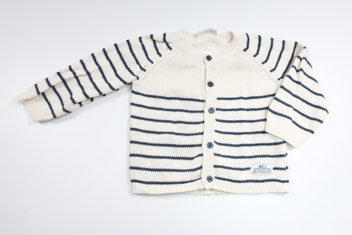 Stickad kofta från Lindex - Storlek 74 - Vit