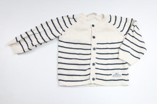 Stickad kofta från Lindex - Storlek 74 - Vit