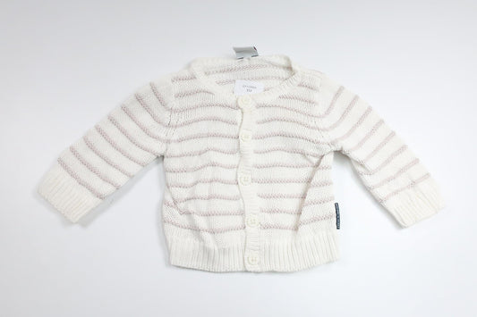 Stickad kofta från Polarn o. Pyret - Storlek 56 - Vit